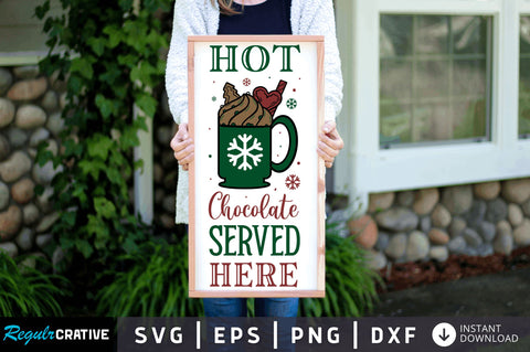 Hot chocolate served here SVG Design SVG Regulrcrative 