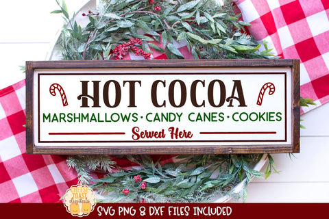 Hot Chocolate Sign SVG Bundle | 4 Hot Cocoa Bar Designs SVG Cheese Toast Digitals 