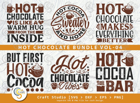 Hot Chocolate SVG Bundle, Hot Chocolate Lover Svg, Hot Chocolate Saying, Hot Chocolate Quotes, Hot Chocolate Cutting File SVG ETC Craft 