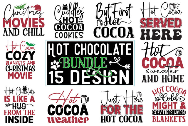 Hot Chocolate SVG Design Bundle SVG CraftingStudio 