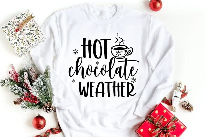 Hot chocolate weather, Christmas SVG SVG FiveStarCrafting 