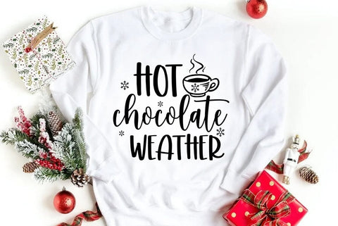 Hot chocolate weather, Christmas SVG SVG FiveStarCrafting 