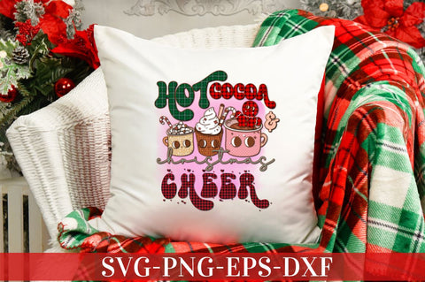 Hot Cocoa and christmas Cheer SVG Sublimation DESIGNISTIC 