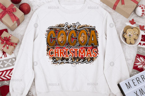 Hot cocoa and christmas cookies Sublimation Design Sublimation Regulrcrative 