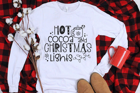 Hot Cocoa And Christmas Lights SVG Morgan Day Designs 