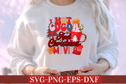 Hot cocoa and christmas movies SVG SVG DESIGNISTIC 