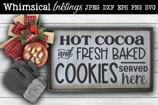 Hot Cocoa And Fresh Baked Cookies SVG SVG Whimsical Inklings 
