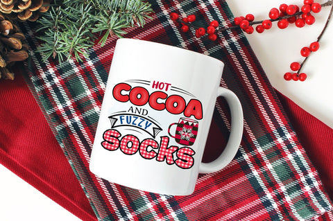 Hot Cocoa And Fuzzy Socks, Sublimation PNG SVG futivesvg 