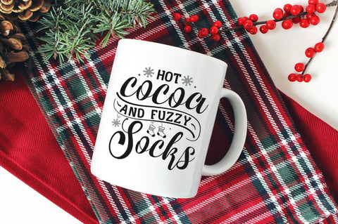 Hot Cocoa And Fuzzy Socks SVG Design SVG futivesvg 