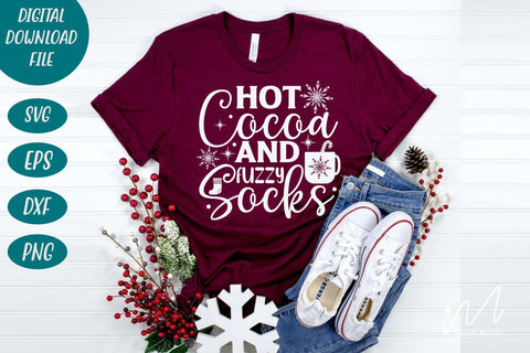 Hot Cocoa and fuzzy socks svg, Fuzzy Socks svg, Christmas Gift, Christmas Shirt SVG Isabella Machell 