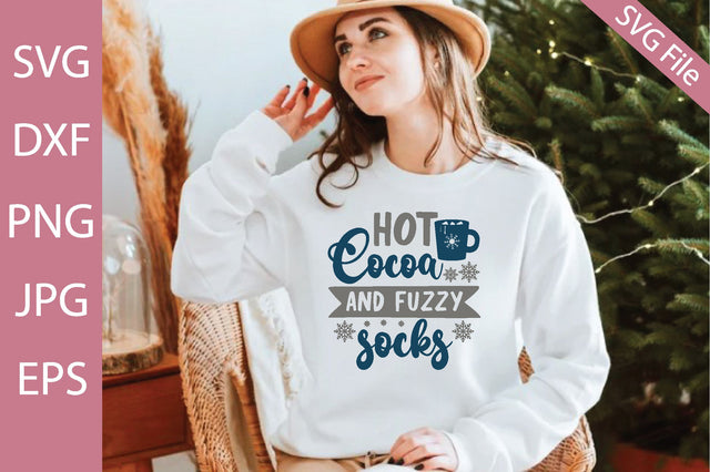 Hot cocoa and fuzzy socks SVG md faruk hossain 
