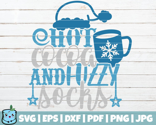 Hot Cocoa And Fuzzy Socks SVG MintyMarshmallows 