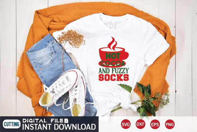 hot cocoa and fuzzy socks svg SVG designer krishna 