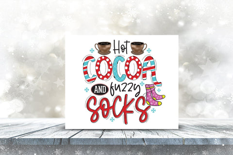 Hot Cocoa and Fuzzy Socks | Winter PNG Sublimation Sublimation CraftLabSVG 