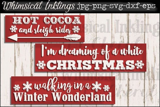 Hot Cocoa and Sleigh Rides SVG Set SVG Whimsical Inklings 
