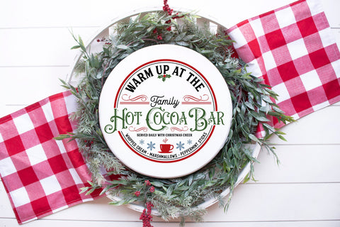 Hot Cocoa Bar SVG - Christmas SVG, Family Name SVG Sublimation Pickled Thistle Creative 