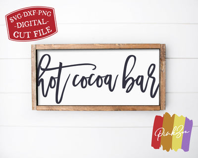 Hot Cocoa Bar SVG Files | Winter Sign Svg | Wood Sign Svg | Fall Sign Svg | Commercial Use | Cricut | Silhouette | Digital Cut Files (1104266333) SVG PinkZou 