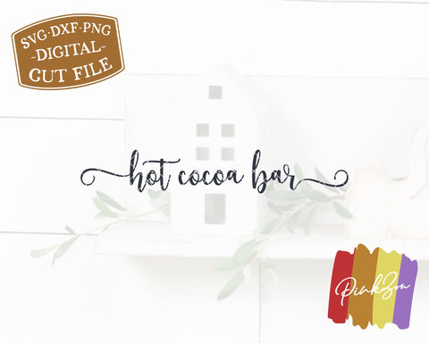 Hot Cocoa Bar SVG Files | Winter Sign Svg | Wood Sign Svg | Fall Sign Svg | Commercial Use | Digital Cut Files (1277614027) SVG PinkZou 