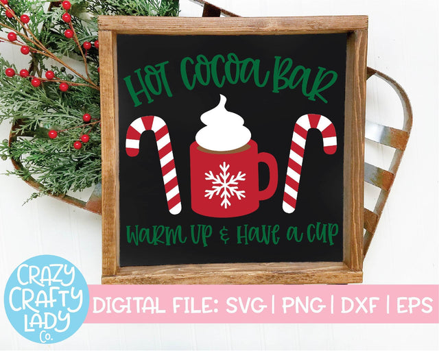 Hot Cocoa Bar | Winter SVG Cut File SVG Crazy Crafty Lady Co. 