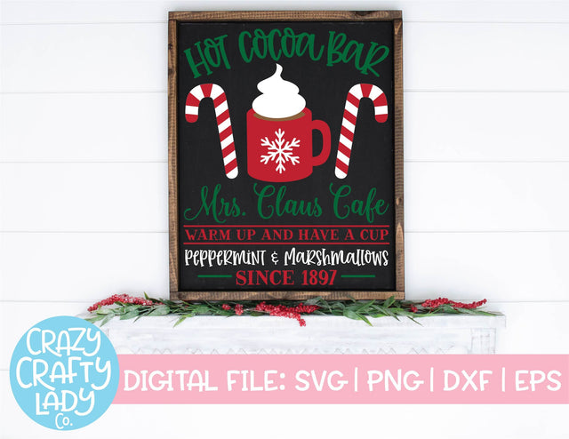 Hot Cocoa Bar | Winter SVG Cut File SVG Crazy Crafty Lady Co. 