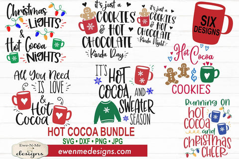 Hot Cocoa Bundle - Christmas Winter SVG Files SVG Ewe-N-Me Designs 