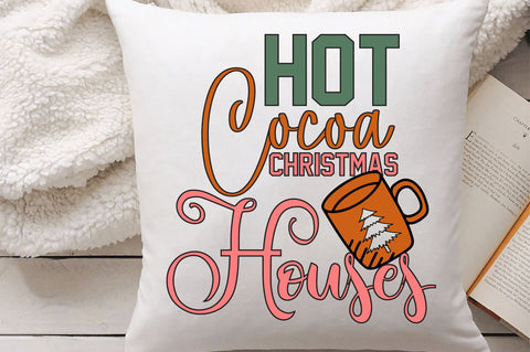 Hot Cocoa Christmas Houses Sublimation Sublimation Creativeart88 