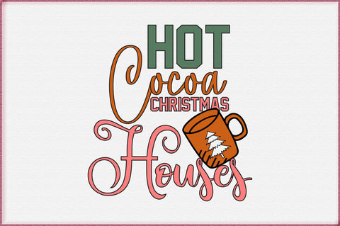 Hot Cocoa Christmas Houses Sublimation Sublimation Creativeart88 