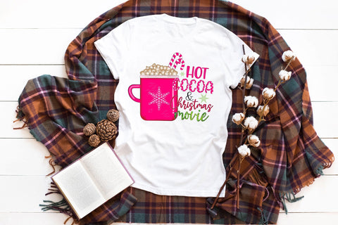 Hot Cocoa & Christmas Movie PNG Sublimation Sublimation CraftLabSVG 