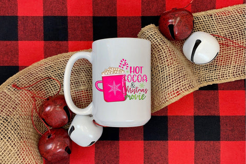 Hot Cocoa & Christmas Movie PNG Sublimation Sublimation CraftLabSVG 