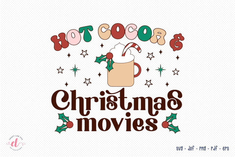 Hot Cocoa & Christmas Movies | Retro Christmas SVG SVG CraftLabSVG 