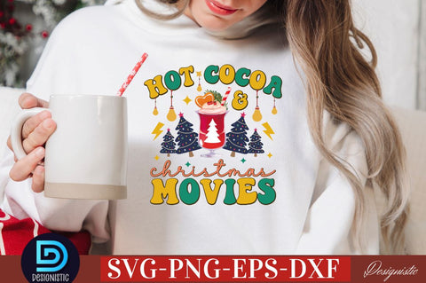 Hot cocoa & christmas movies SVG SVG DESIGNISTIC 