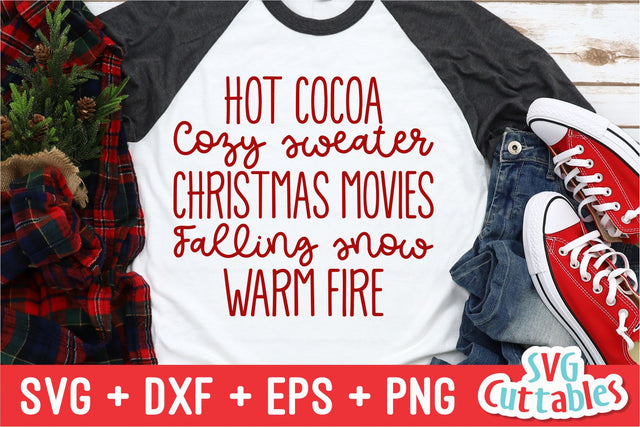 Hot Cocoa Cozy Sweater Christmas Movies Svg Cuttables 