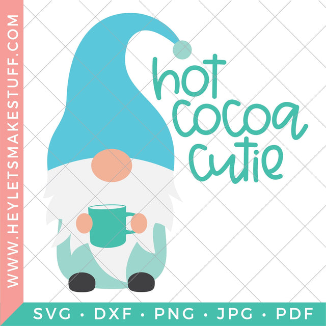 Hot Cocoa Cutie Gnome SVG Hey Let's Make Stuff 
