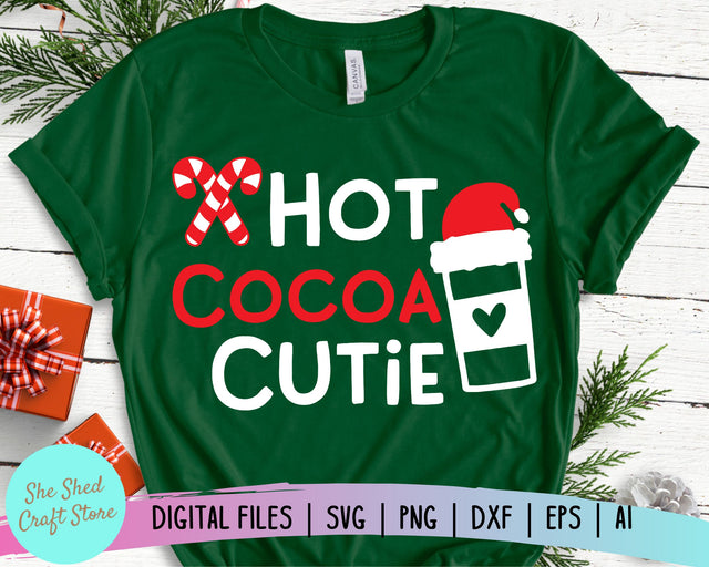 Hot Cocoa Cutie SVG - Kids Christmas SVG SVG She Shed Craft Store 