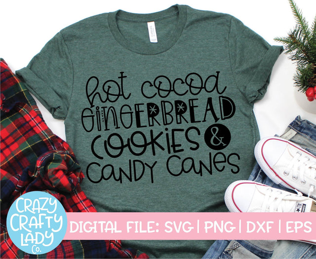 Hot Cocoa, Gingerbread, Cookies, & Candy Canes | Holiday SVG Cut File SVG Crazy Crafty Lady Co. 