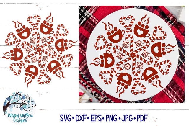 Hot Cocoa Mandala SVG SVG Wispy Willow Designs 
