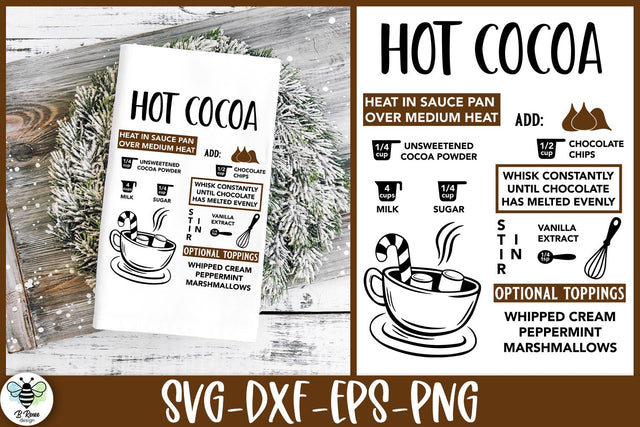 Hot Cocoa Recipe SVG | Winter SVG SVG B Renee Design 
