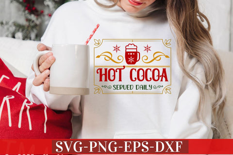 Hot cocoa served daily SVG SVG DESIGNISTIC 
