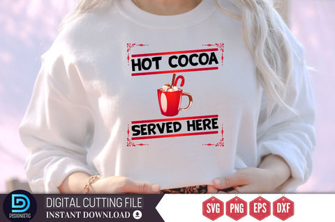 Hot cocoa Served here SVG, Hot cocoa Served here SVG DESIGNISTIC 