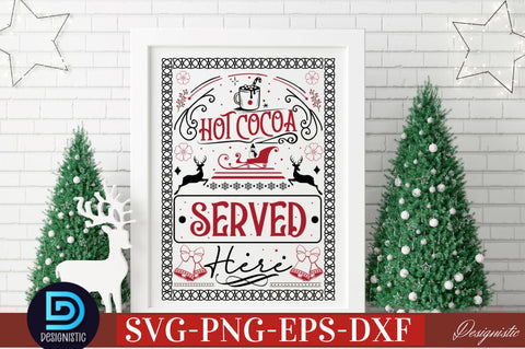 Hot cocoa served here SVG SVG DESIGNISTIC 