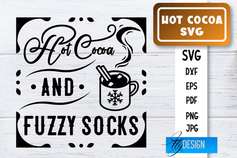 Hot Cocoa SVG Bundle | Winter Designs | Chocolate SVG SVG Fly Design 