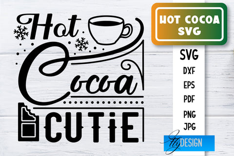 Hot Cocoa SVG Bundle | Winter Designs | Chocolate SVG v.2 SVG Fly Design 