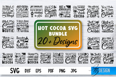 Hot Cocoa SVG Bundle | Winter Designs | Chocolate SVG v.2 SVG Fly Design 