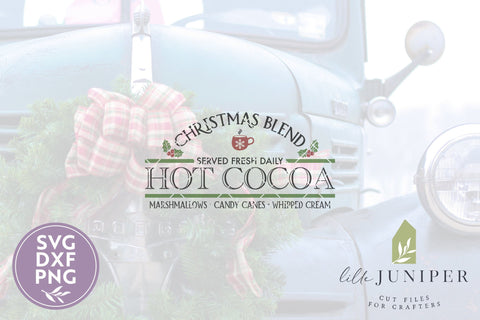 Hot Cocoa SVG | Farmhouse Christmas Sign SVG SVG LilleJuniper 