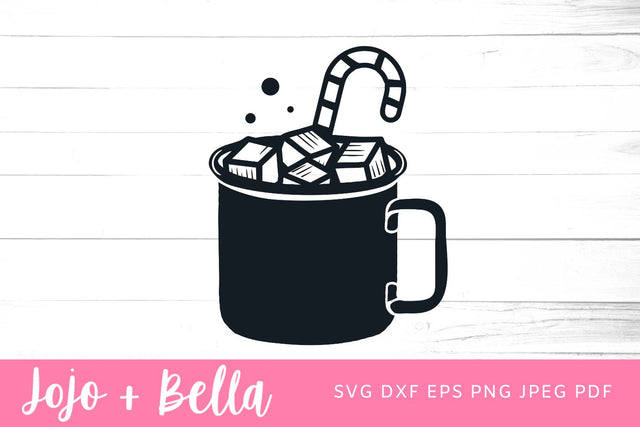 Hot Cocoa SVG, Mug Svg, Hot Chocolate Mug SVG, png, Clipart, Christmas Mug Svg, Christmas svg, holiday svg SVG Jojo&Bella 