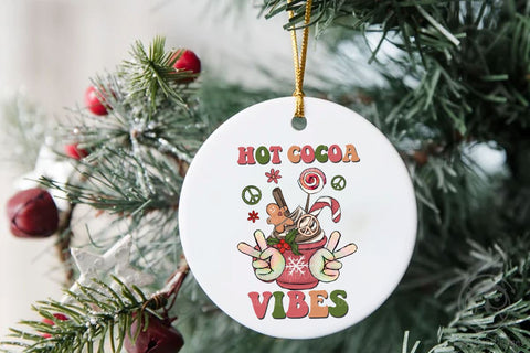Hot COcoa Vibes Hippie Christmas Sublimation Sublimation LAM HOANG THUY 