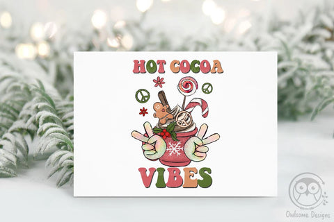 Hot COcoa Vibes Hippie Christmas Sublimation Sublimation LAM HOANG THUY 