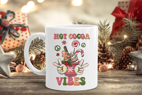 Hot COcoa Vibes Hippie Christmas Sublimation Sublimation LAM HOANG THUY 