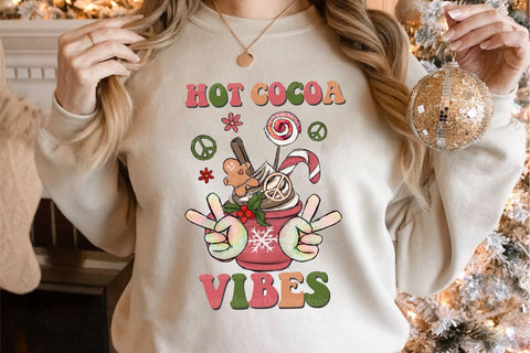 Hot COcoa Vibes Hippie Christmas Sublimation Sublimation LAM HOANG THUY 
