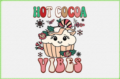 Hot Cocoa Vibes Retro Christmas Sublimation Creativeart88 